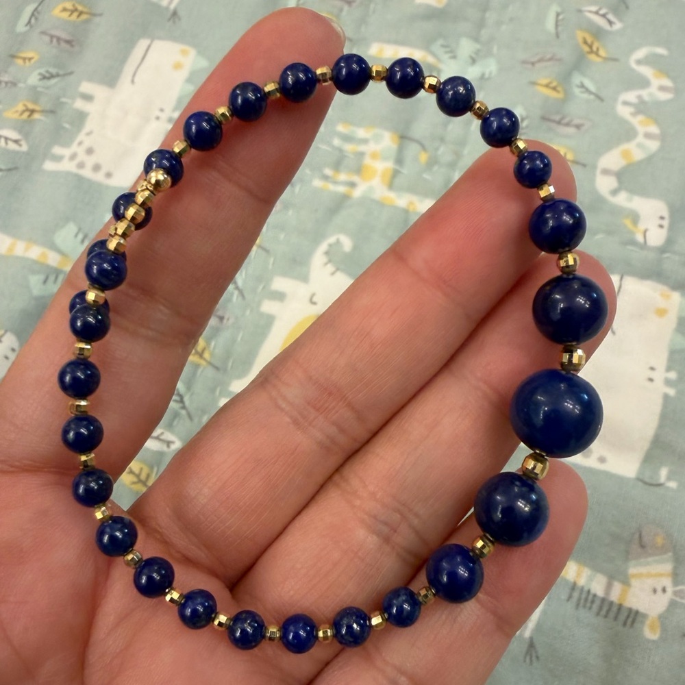 18k Solid Japan Gold Lapis Lazuli (PRICE FIRM)